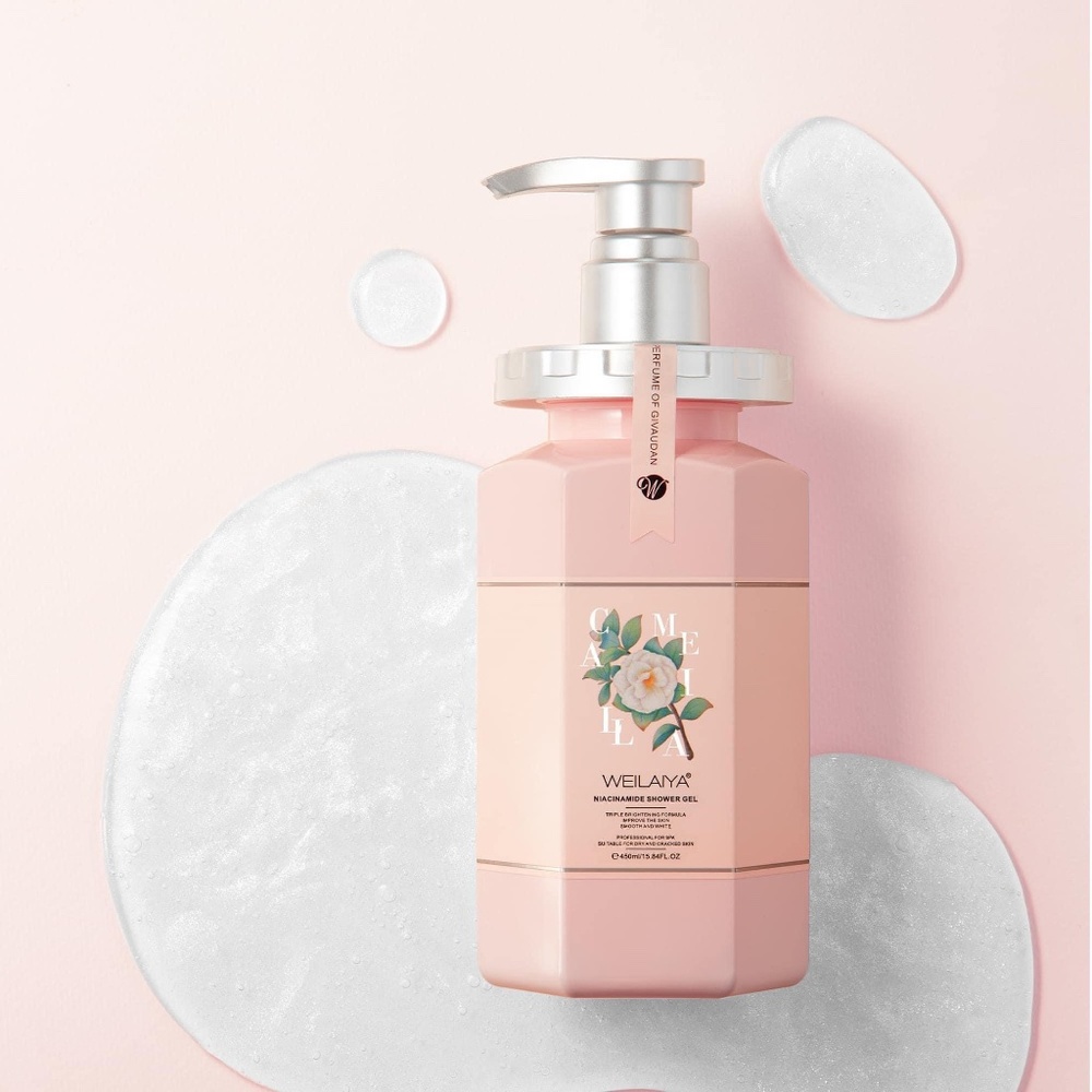 Brand New WEILAIYA Camellia Niacinamine Shower Gel 450mL
